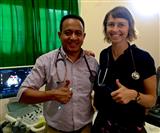 1710 Cardiologist Dr Andre Monteiro and Alex Umbers in echo clinic